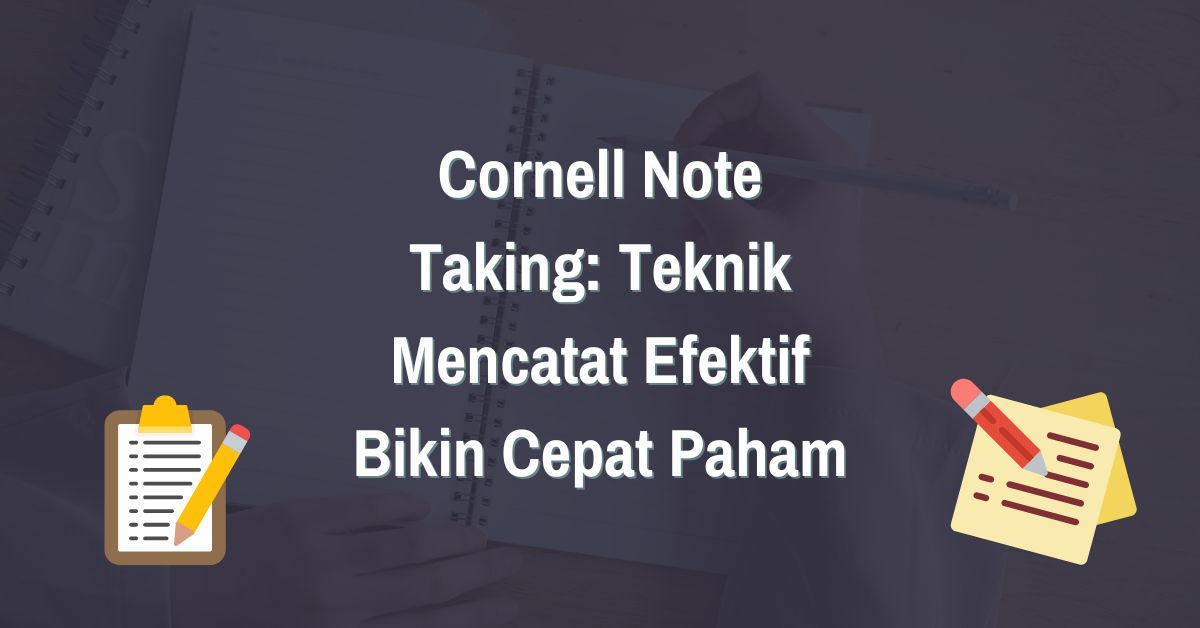 Read more about the article Cornell Note Taking: Rahasia Teknik Mencatat Super Efektif Bikin Kamu Cepat Paham